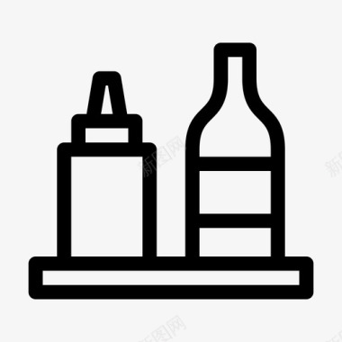 食品储藏室瓶子调味品图标图标