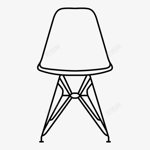 埃姆斯椅子扶手椅图标svg_新图网 https://ixintu.com 埃姆斯椅子 家具 扶手椅 标志性设计 设计