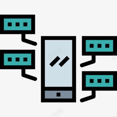 聊天电子商务65线性颜色图标图标