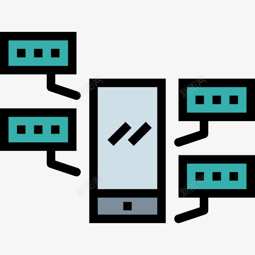 聊天电子商务65线性颜色图标svg_新图网 https://ixintu.com 电子商务65 线性颜色 聊天