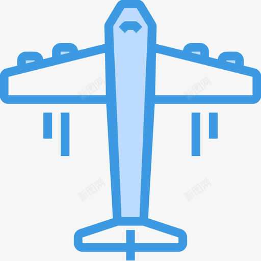 飞机智能技术8蓝色图标svg_新图网 https://ixintu.com 智能技术8 蓝色 飞机