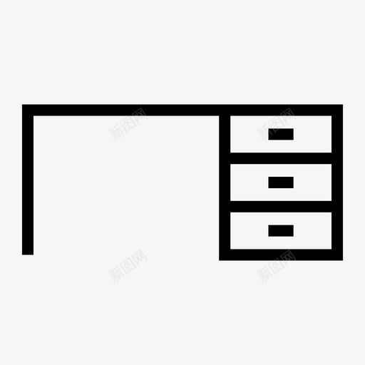 书桌家具室内图标svg_新图网 https://ixintu.com 书桌 室内 家具 家具图标 工作 桌子