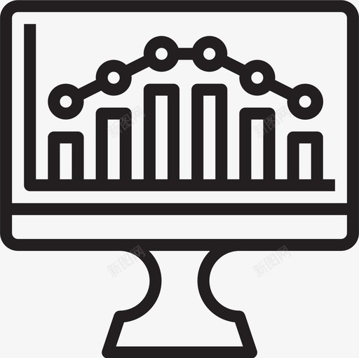 数据分析计算机显示3线性图标svg_新图网 https://ixintu.com 数据分析 线性 计算机显示3