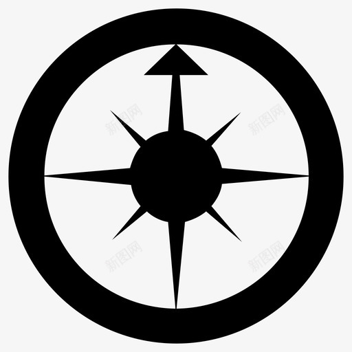 指南针箭头方向探索图标svg_新图网 https://ixintu.com 定向 导航 指南针 探索 箭头方向