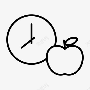 苹果钟上课时间手表图标图标