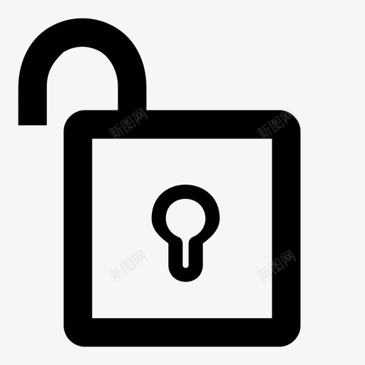 挂锁打开释放解锁图标svg_新图网 https://ixintu.com 不安全 挂锁打开 控制 解锁 释放