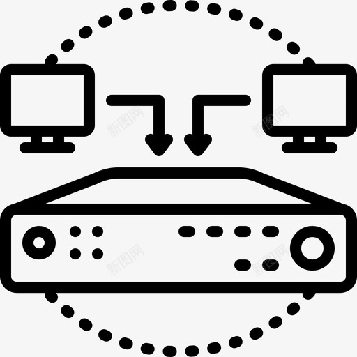 负载平衡器数据库图标svg_新图网 https://ixintu.com 平衡器 技术 数据库 网站 负载