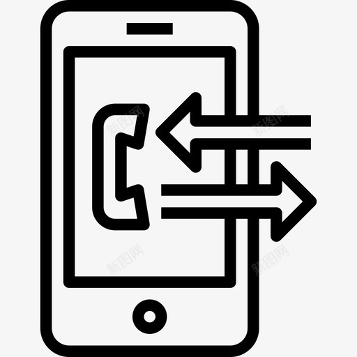 电话支持联系人直拨图标svg_新图网 https://ixintu.com 支持联系人 电话 直拨
