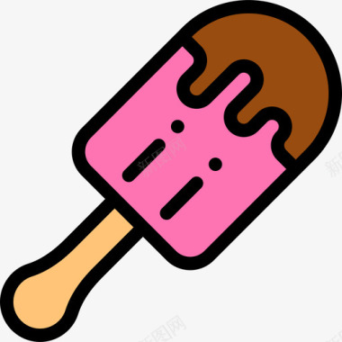 冰淇淋烧烤19原色图标图标