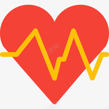 心脏跳动医疗保健3平坦图标图标