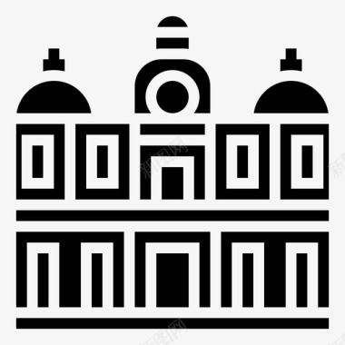 塞尔维亚国家博物馆建筑地标图标图标