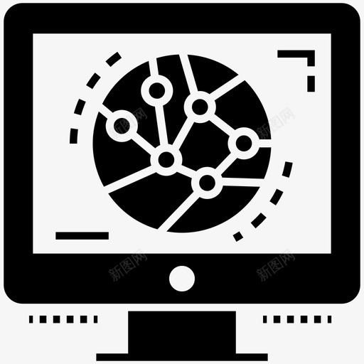 全球网络计算机全球接入图标svg_新图网 https://ixintu.com 互联网技术 全球接入 全球网络 国际网络 数字经济字形图标 计算机