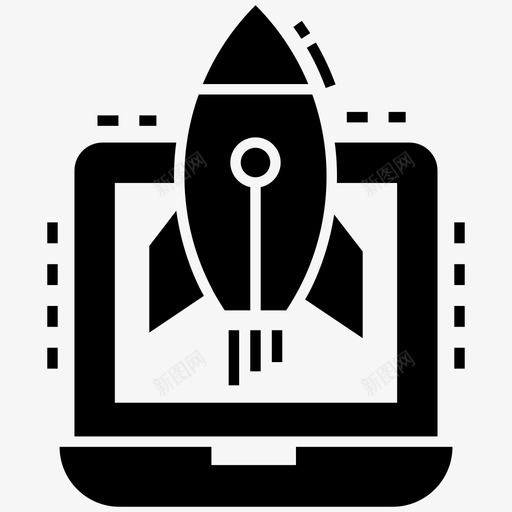 启动商业发射符号导弹图标svg_新图网 https://ixintu.com 启动 启动符号 商业发射符号 太空火箭 导弹 数字经济字形图标 火箭发射