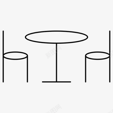 餐厅椅子桌子图标图标