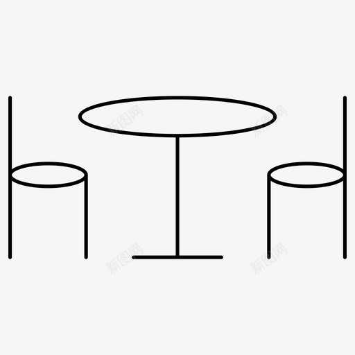 餐厅椅子桌子图标svg_新图网 https://ixintu.com 桌子 椅子 餐厅 餐厅轮廓图标