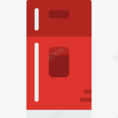 冰箱家具和家用5个平的图标图标