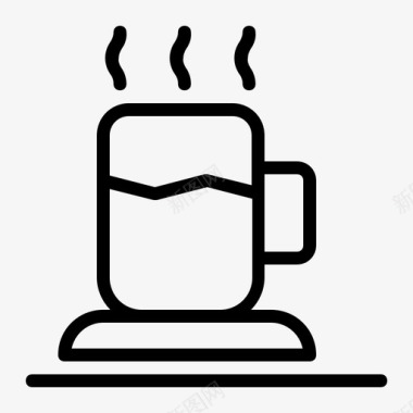 热咖啡咖啡卡布奇诺图标图标