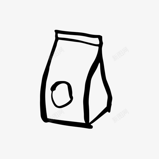 包装袋咖啡图标svg_新图网 https://ixintu.com 乙烯基 刷样式2 包装 咖啡 市场 袋