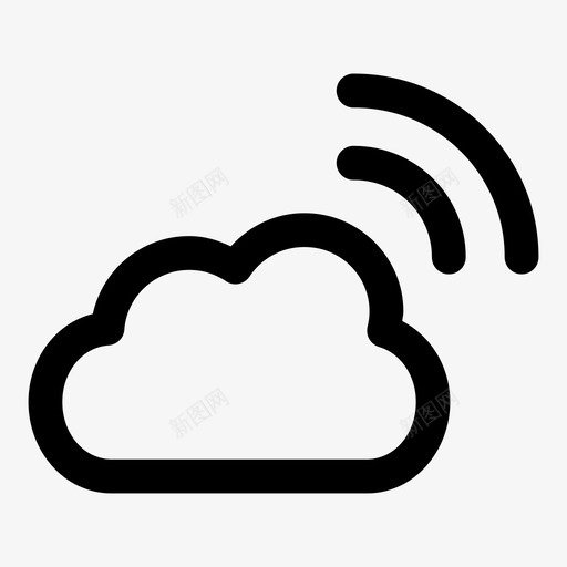 无线云信号天气图标svg_新图网 https://ixintu.com wifi 信号 其他 天气 无线云