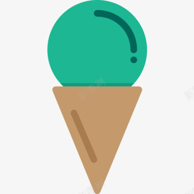 冰淇淋节日3平淡图标图标