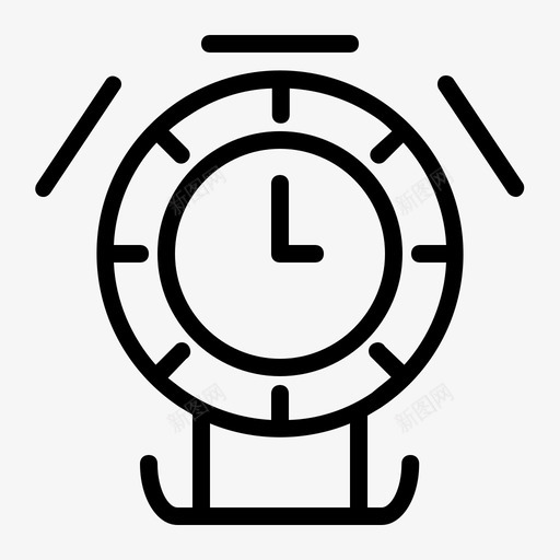 闹钟小时时间图标svg_新图网 https://ixintu.com 商务和办公室2 墙 小时 时间 计时器 闹钟