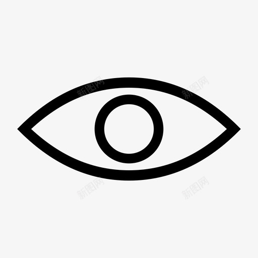 眼睛视线视野图标svg_新图网 https://ixintu.com 眼睛 视线 视觉 视野