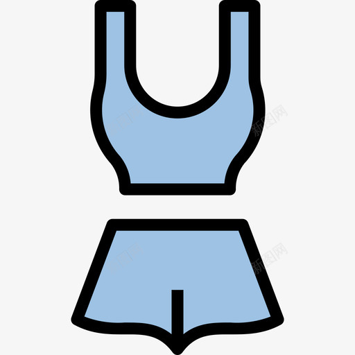 泳衣夏季47线性颜色图标svg_新图网 https://ixintu.com 夏季47 泳衣 线性颜色