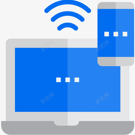 响应式通信网络3扁平图标svg_新图网 https://ixintu.com 响应式 扁平 通信网络3