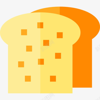 面包10号咖啡厅平的图标图标
