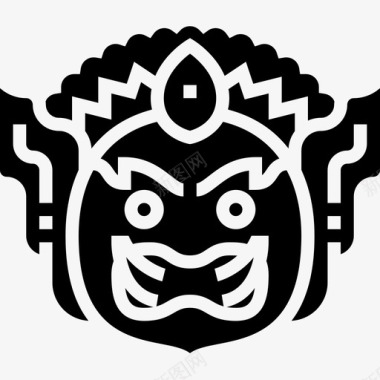 怪物泰国符号4雕文图标图标