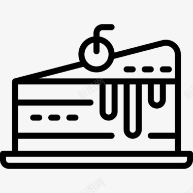 蛋糕咖啡14线性图标图标
