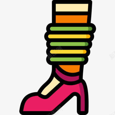 暖腿器80年代17线性颜色图标图标