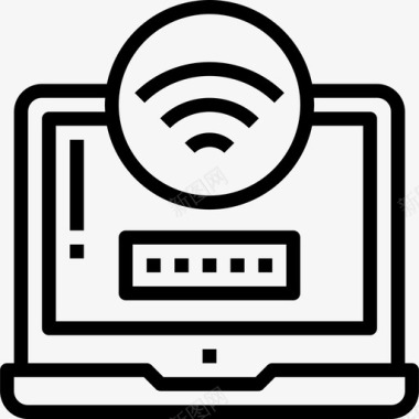 Wifi酒店服务20线性图标图标