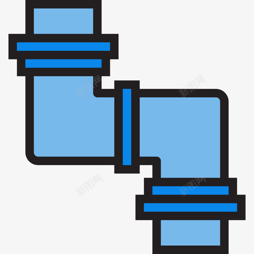 管道管道工工具6线颜色图标svg_新图网 https://ixintu.com 管道 管道工工具6 线颜色