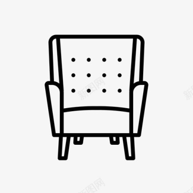 扶手椅家具斯堪的纳维亚图标图标