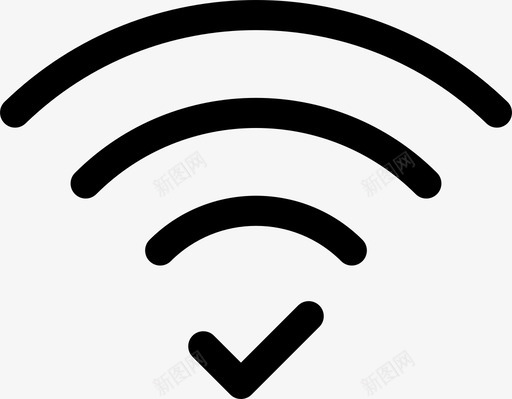 连接检查完成图标svg_新图网 https://ixintu.com wifi 完成 检查 波形 连接