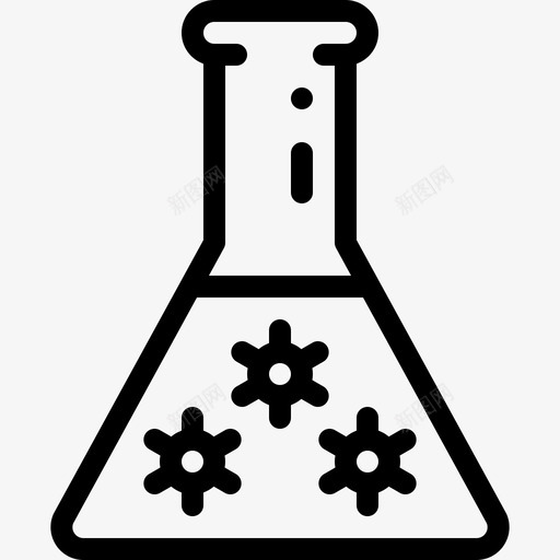 烧瓶科学46线性图标svg_新图网 https://ixintu.com 烧瓶 科学46 线性