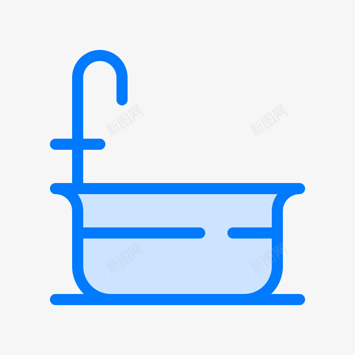 浴缸水管工3蓝色图标svg_新图网 https://ixintu.com 水管工3 浴缸 蓝色