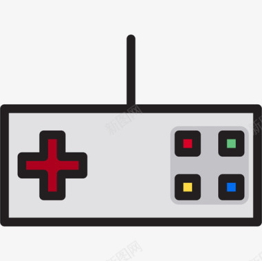 游戏控制器游戏控制器3线性颜色图标图标