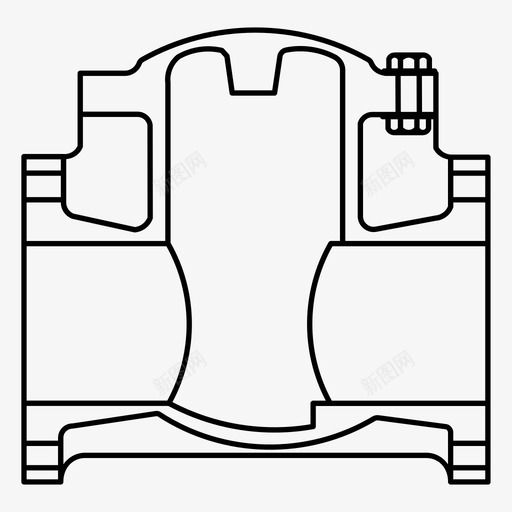 止回阀水龙头液压图标svg_新图网 https://ixintu.com 切断 工业 止回阀 水龙头 液压