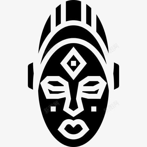 非洲面具非洲符号2字形图标svg_新图网 https://ixintu.com 字形 非洲符号2 非洲面具