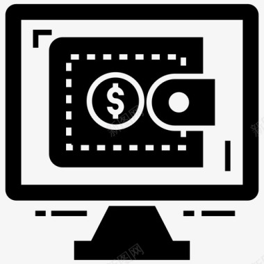 数字货币计算机电子货币图标图标