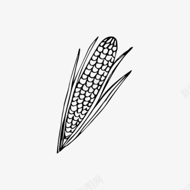 玉米食物收获图标图标