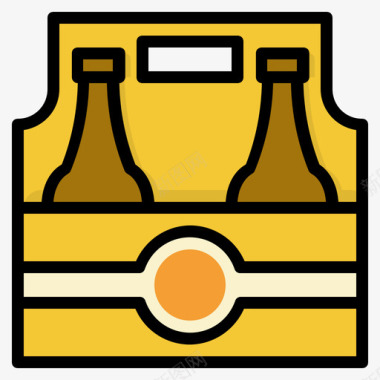 啤酒瓶22瓶线性颜色图标图标