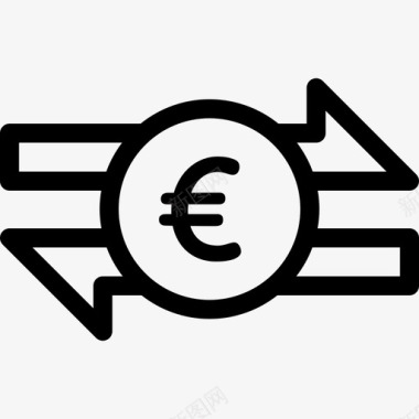 转账欧元银行转账货币图标图标