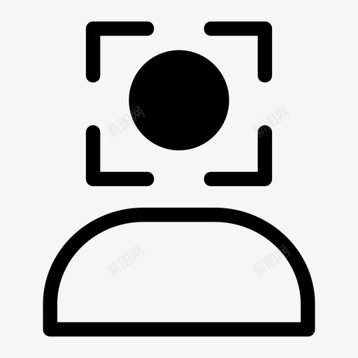 面部检测摄像头特征图标svg_新图网 https://ixintu.com 传感器 摄像头 焦点 特征 面部检测