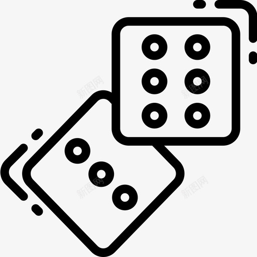 骰子运动和游戏2直线型图标svg_新图网 https://ixintu.com 直线型 运动和游戏2 骰子