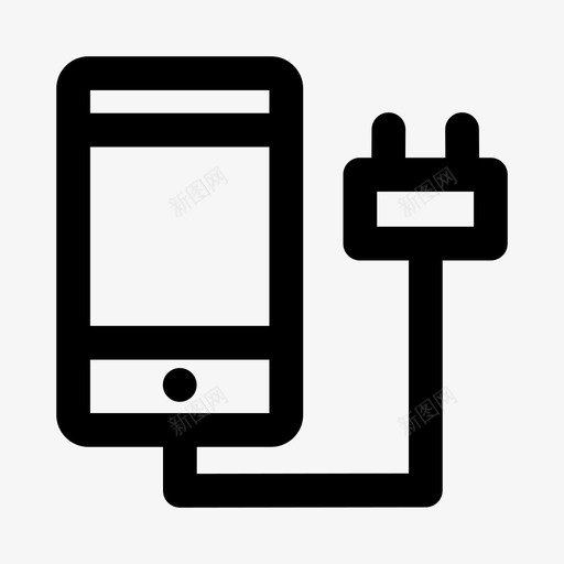 手机充电器手机插头图标svg_新图网 https://ixintu.com 其他 手机 手机充电器 插头