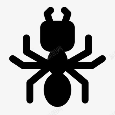 白蚁动物蚂蚁图标图标