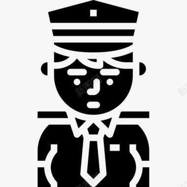 女警察职业女性化身2填充图标图标